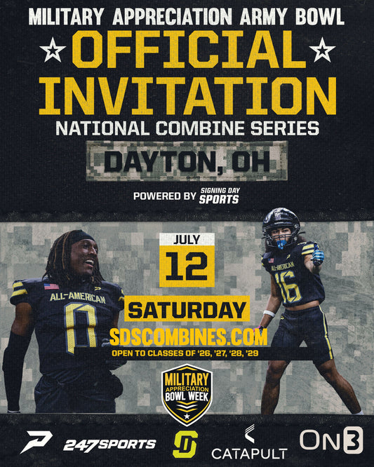 2025 MILITARY APPRECIATION U.S. ARMY BOWL COMBINE SERIES - DAYTON, OH - ATHLETES IN ACTION COMPLEX - JULY 12TH - Signing Day Sports