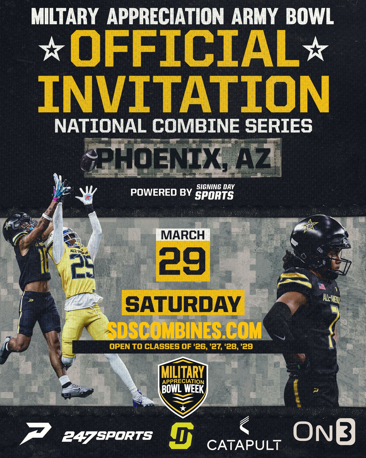 2025 MILITARY APPRECIATION U.S. ARMY BOWL COMBINE SERIES - PHOENIX, AZ - MARCH 29TH - Signing Day Sports